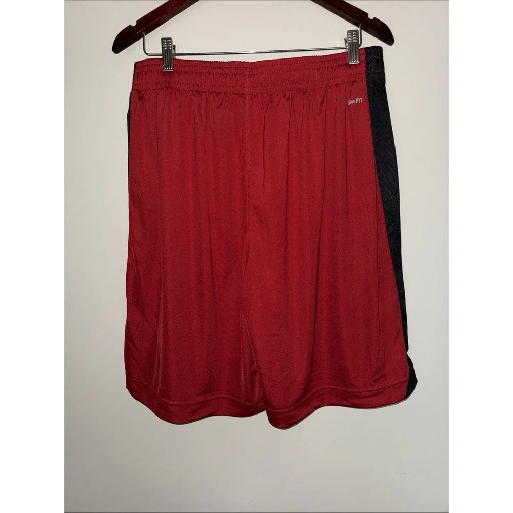NEW Y2K 90s Nike fitdry Men's‎ Football shorts red black Sz L Large BNWT